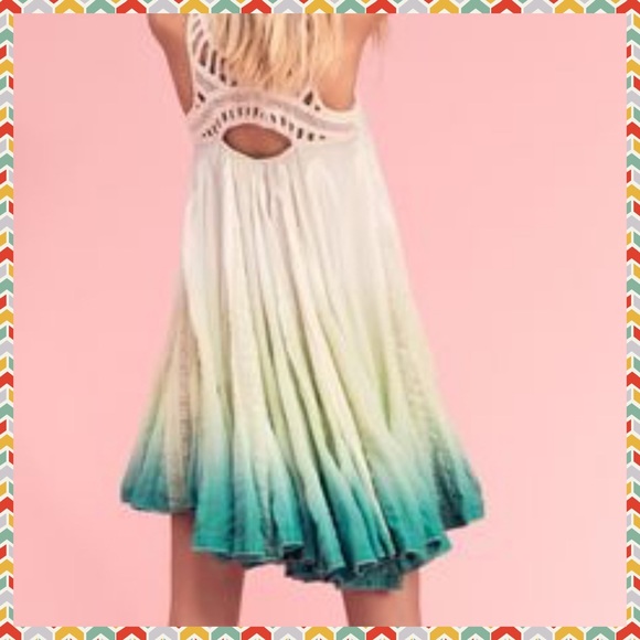 Free People One Amy Dip Dye Silk Dress - Picture 4 of 8